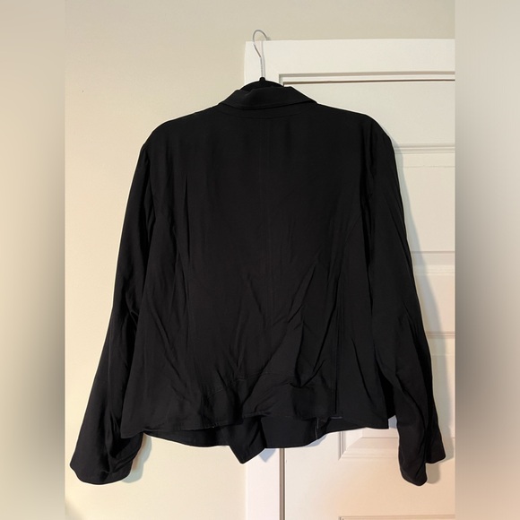 Joe Fresh+ black rayon moto jacket, 2X - Picture 2 of 5